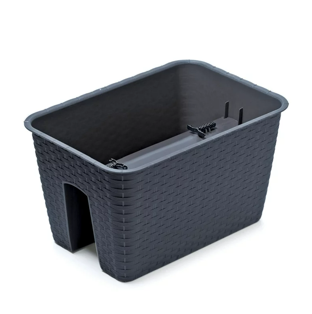 Горшок цветочный Prosperplast Ratolla Railing Square 40 см Антрацит (DRLB400-S433)