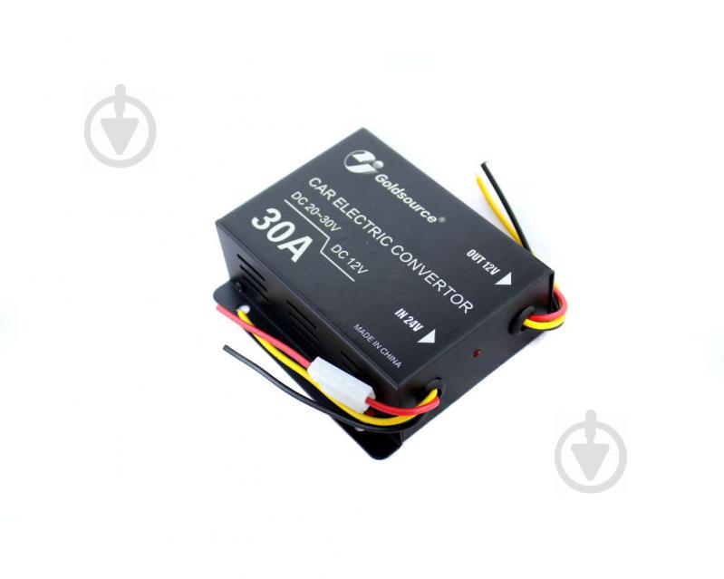 Инвертор автомобильный преобразователь напряжения Goldsource DC/DC 24v-12v, 30A (005961)
