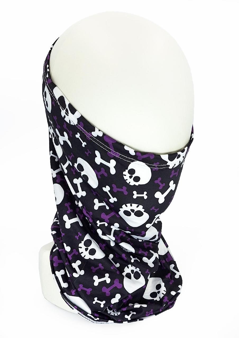 Баф для велосипеда Черепа 24х42 см Черно-белый (G0001037)