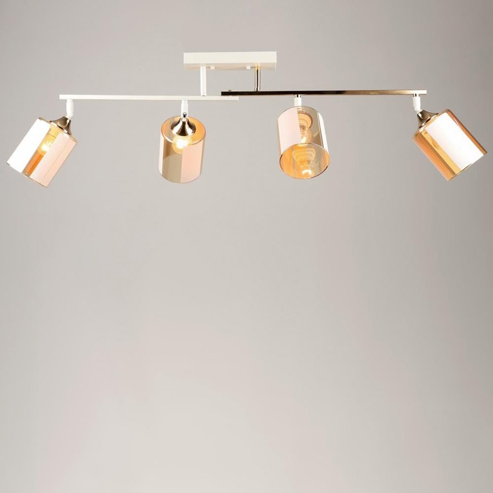 Люстра потолочная с поворотным механизмом Light House SRS-20420/4 WT/FGD Белый/Золотой