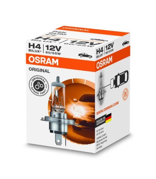 Лампа автомобільна Osram H4 12 V 60/55 W цоколь P43T галоген (64193)