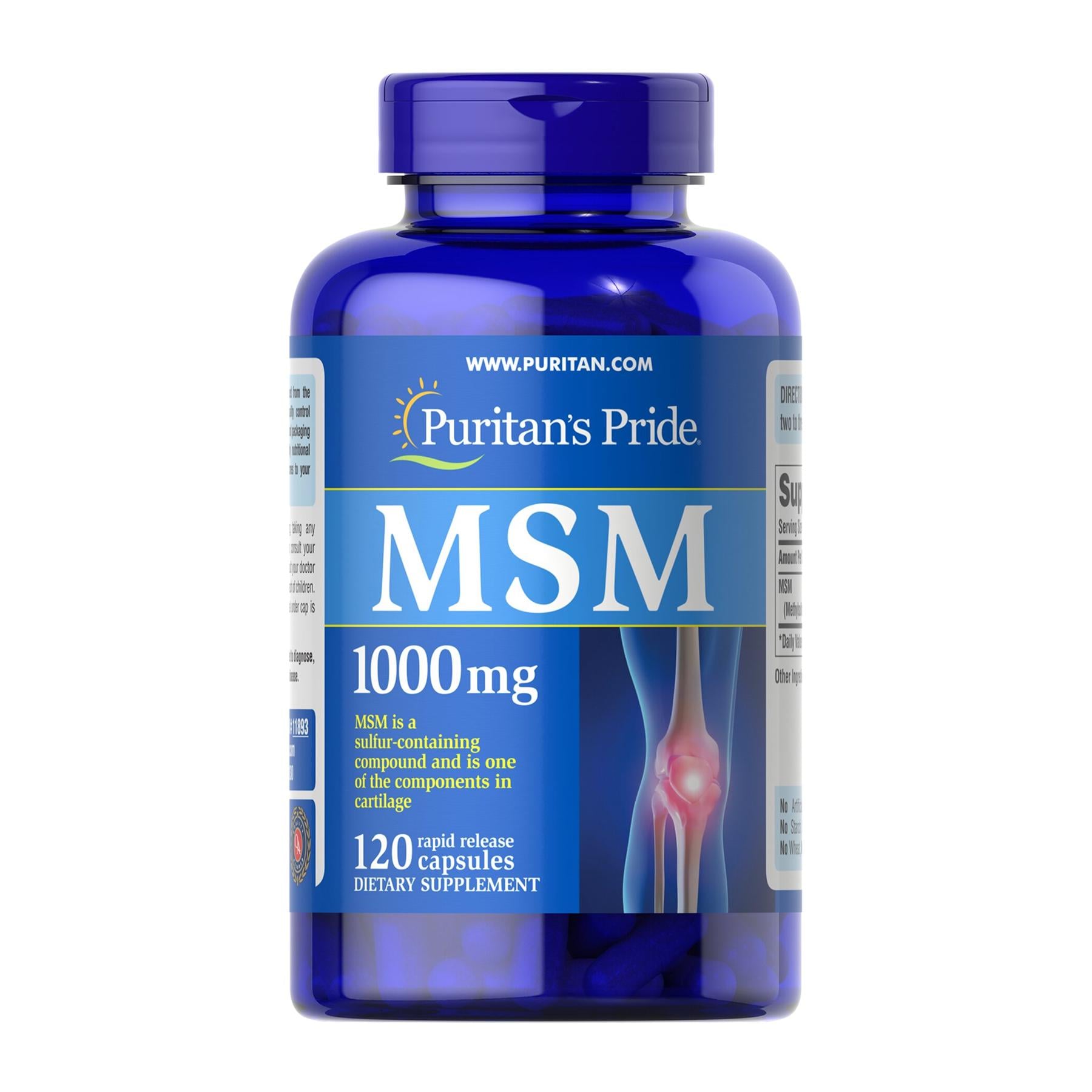 Хондропротектор Puritans Pride MSM 1000 мг 120 caps