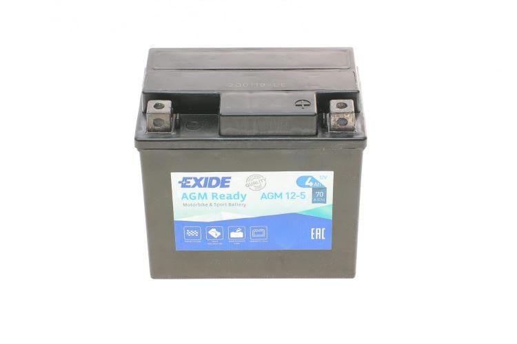 Аккумулятор EXIDE AGM R EN70 4 Ah-12V 113х70х105 мм (AGM12-5) Аккумулятор EXIDE AGM R EN70 4 Ah-12V 113х70х105 мм (AGM12-5)