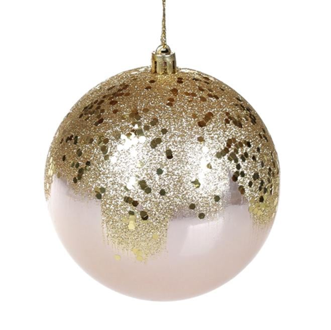 Шар новогодний пластиковый Flora D-10 см (11455)