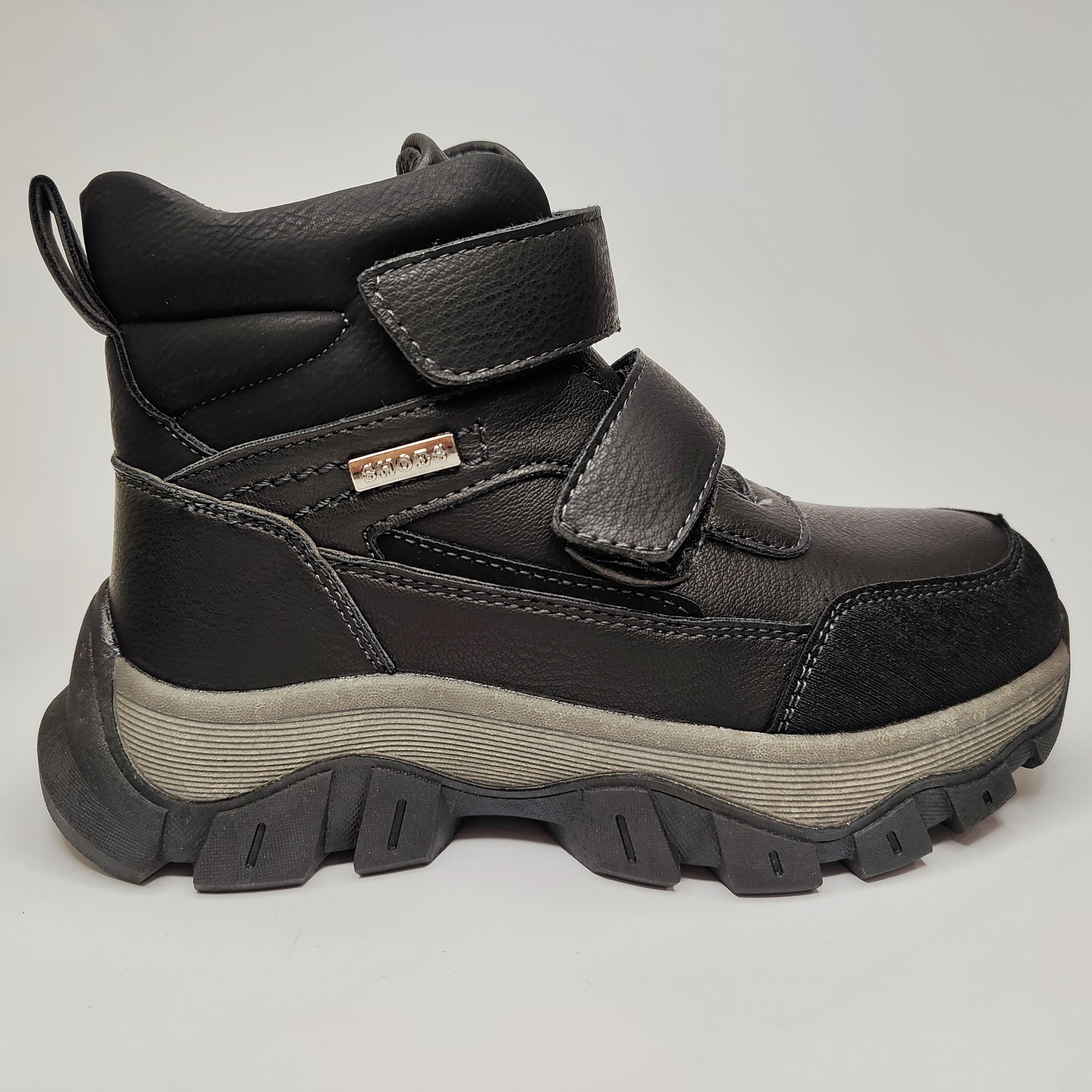 Черевики Леопард 133/32 шкіра 21 см р. 32 Чорний (31588279)