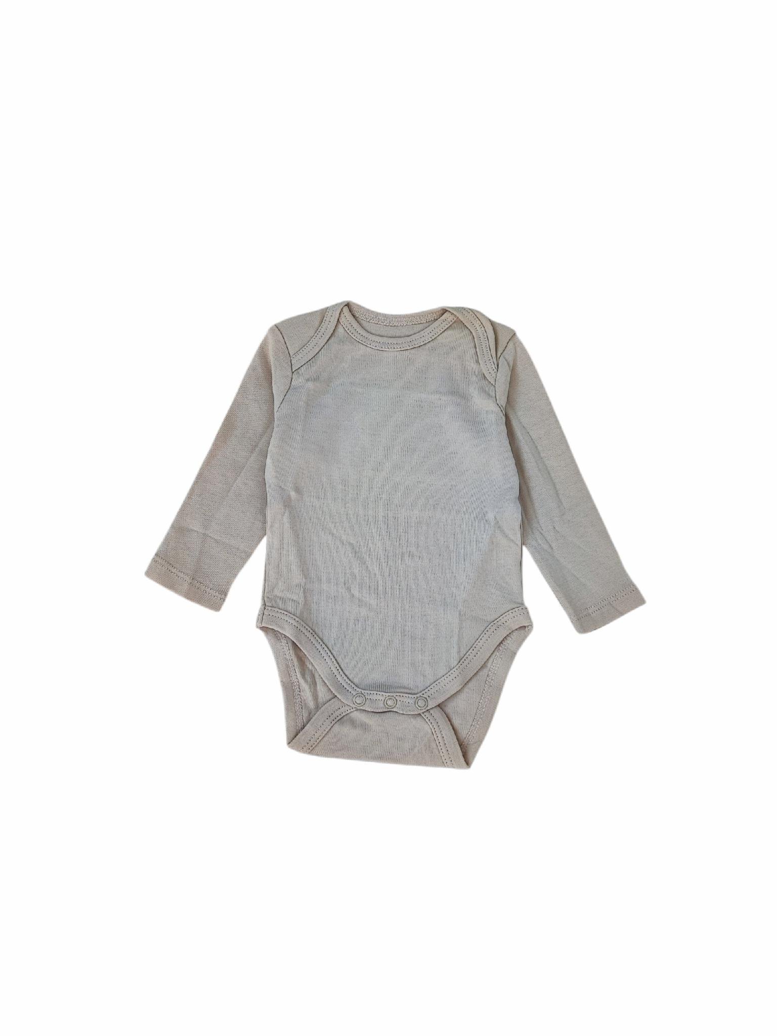 Боді для новонароджених з довгими рукавами C&A 62 см Бежевий (25082763)