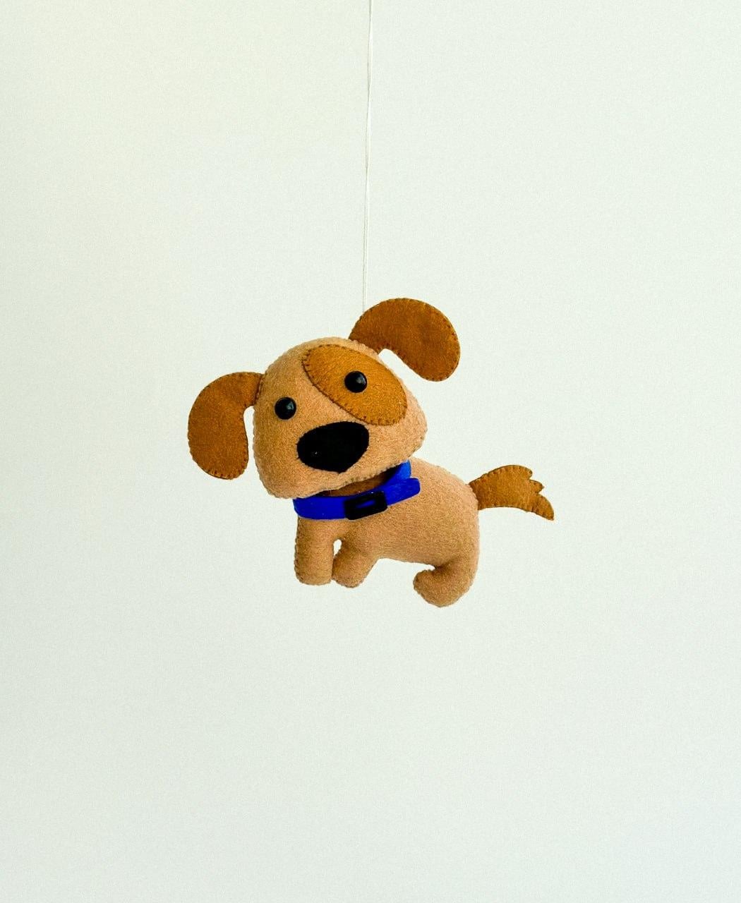 Мягкая игрушка фетровая пес ручная работа (29472361)