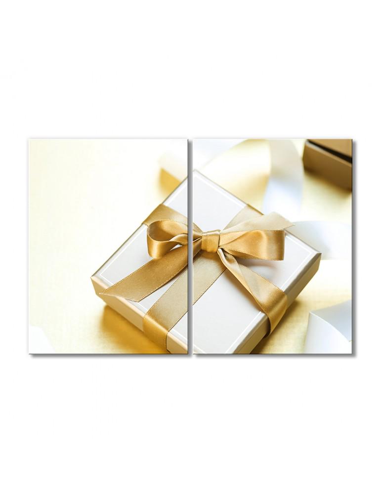 Картина модульная Позолоченный подарочек 2 модуля 30х45 см