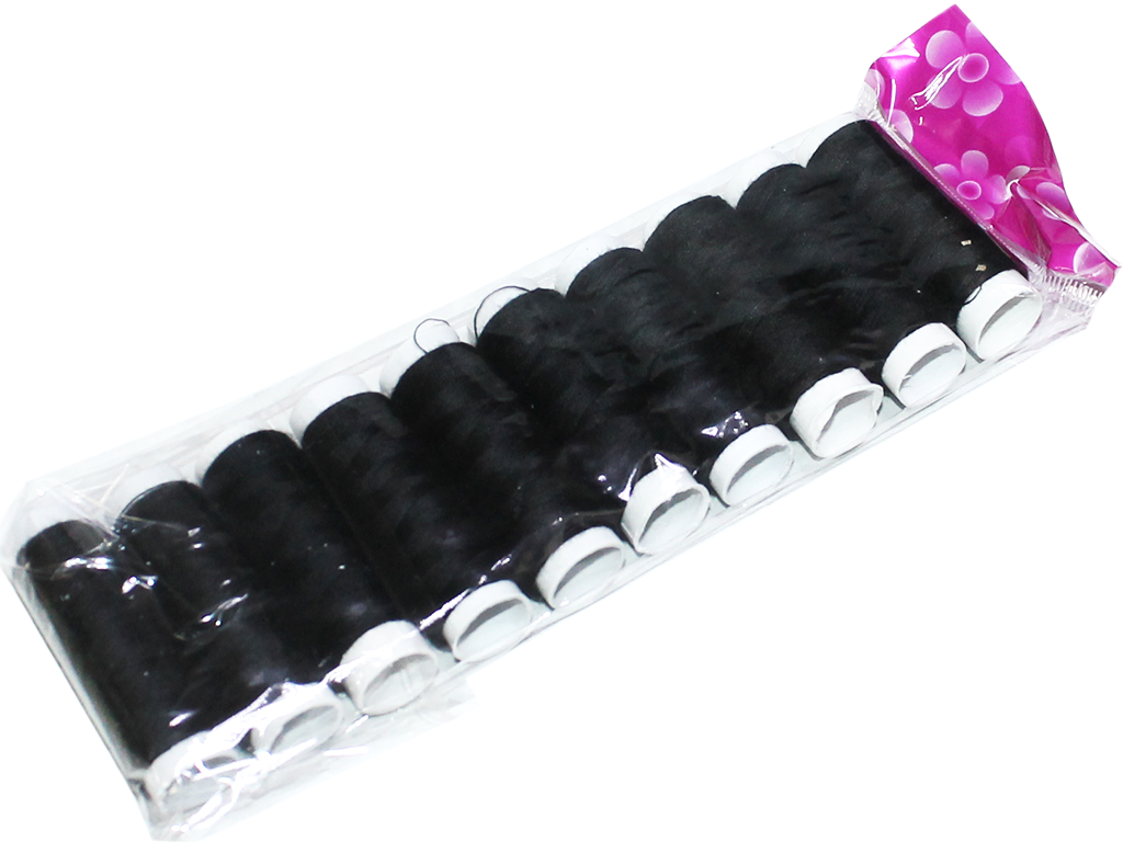 Нитки №40 Китай 10 шт. Чорний - фото 4 Нитки №40 Китай 10 шт. Чорний - фото 4