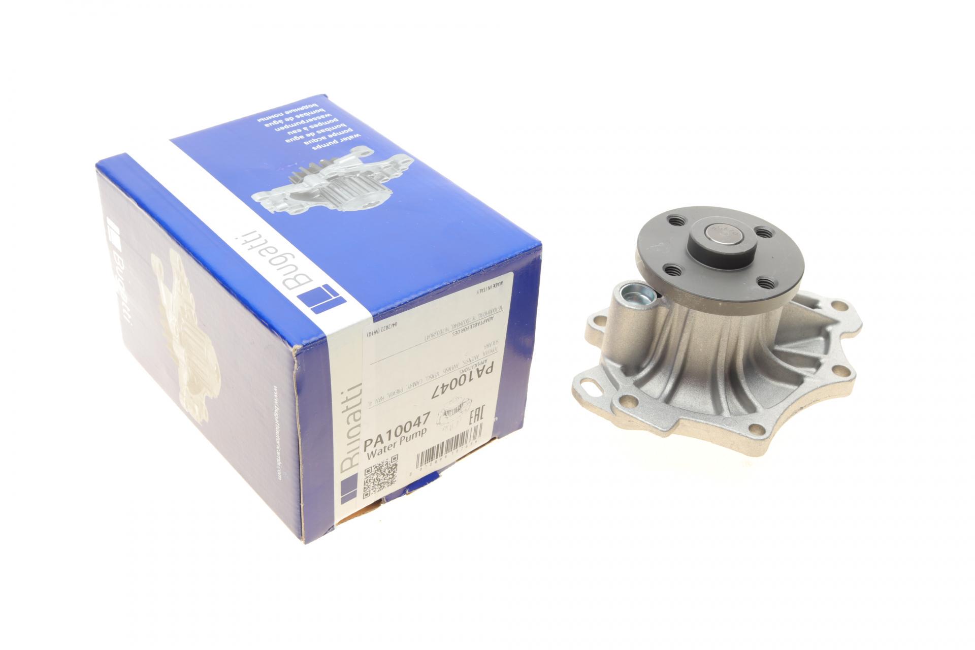 Насос воды Bugatti Toyota Avensis/Camry/Corolla/Rav4 2.0/2.4/VVTi/4WD 00-/Lexus HS 09- B/B 7 лопа PA10047 (25588921)