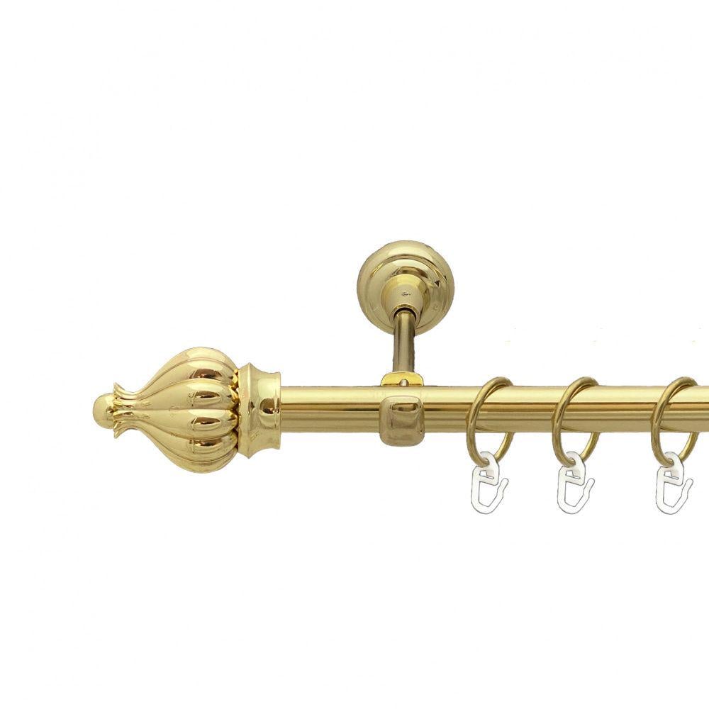 Карниз Orvit Таджа металевий однорядний відкритий гладка труба кільце металеве 19 мм 240 см Золото (00-00012924) - фото 1 Карниз Orvit Таджа металевий однорядний відкритий гладка труба кільце металеве 19 мм 240 см Золото (00-00012924) - фото 1