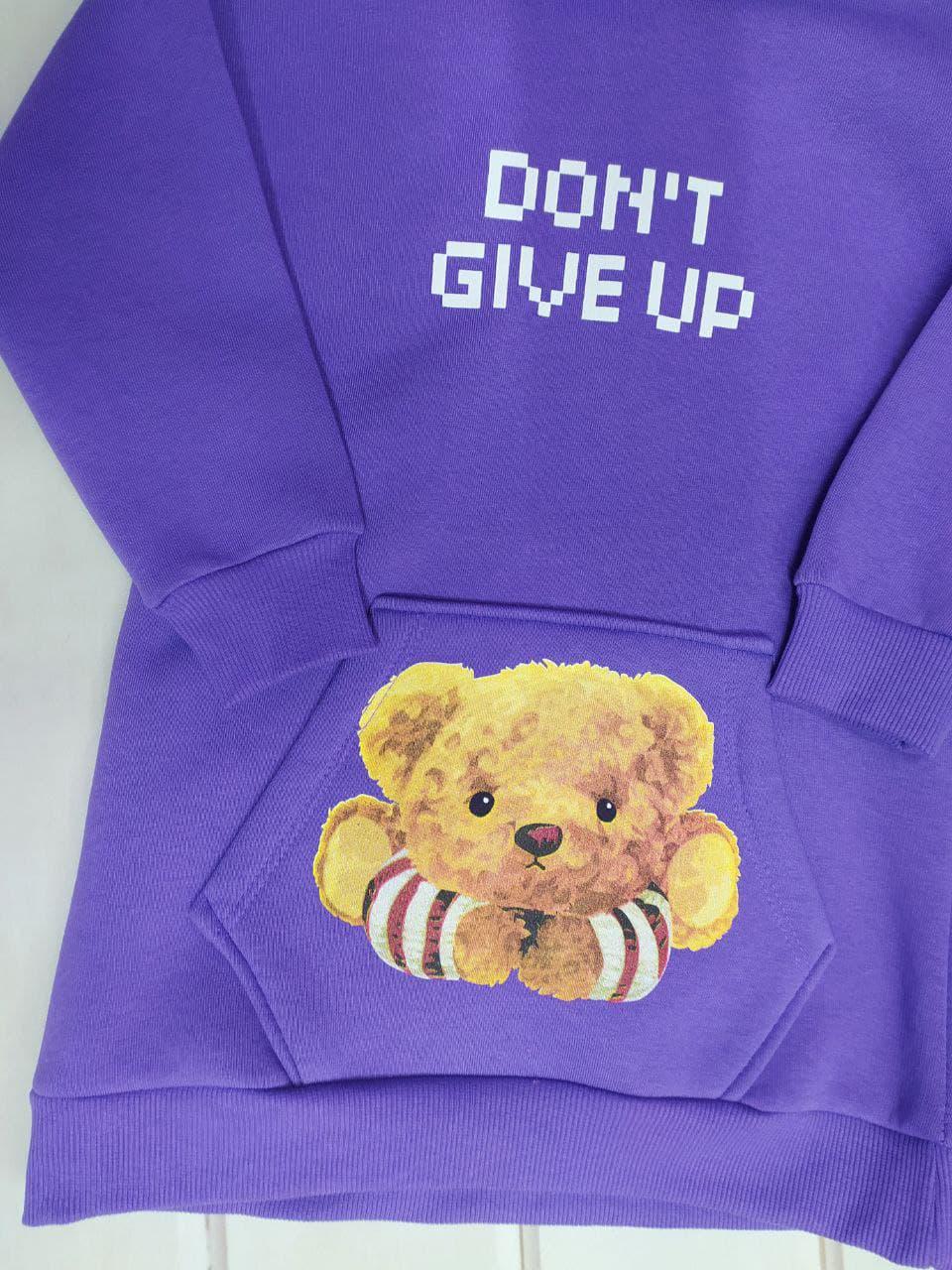 Туника Tocka kids с мишкою для девочки 104 см Фиолетовый (013326/104) - фото 2 Туника Tocka kids с мишкою для девочки 104 см Фиолетовый (013326/104) - фото 2