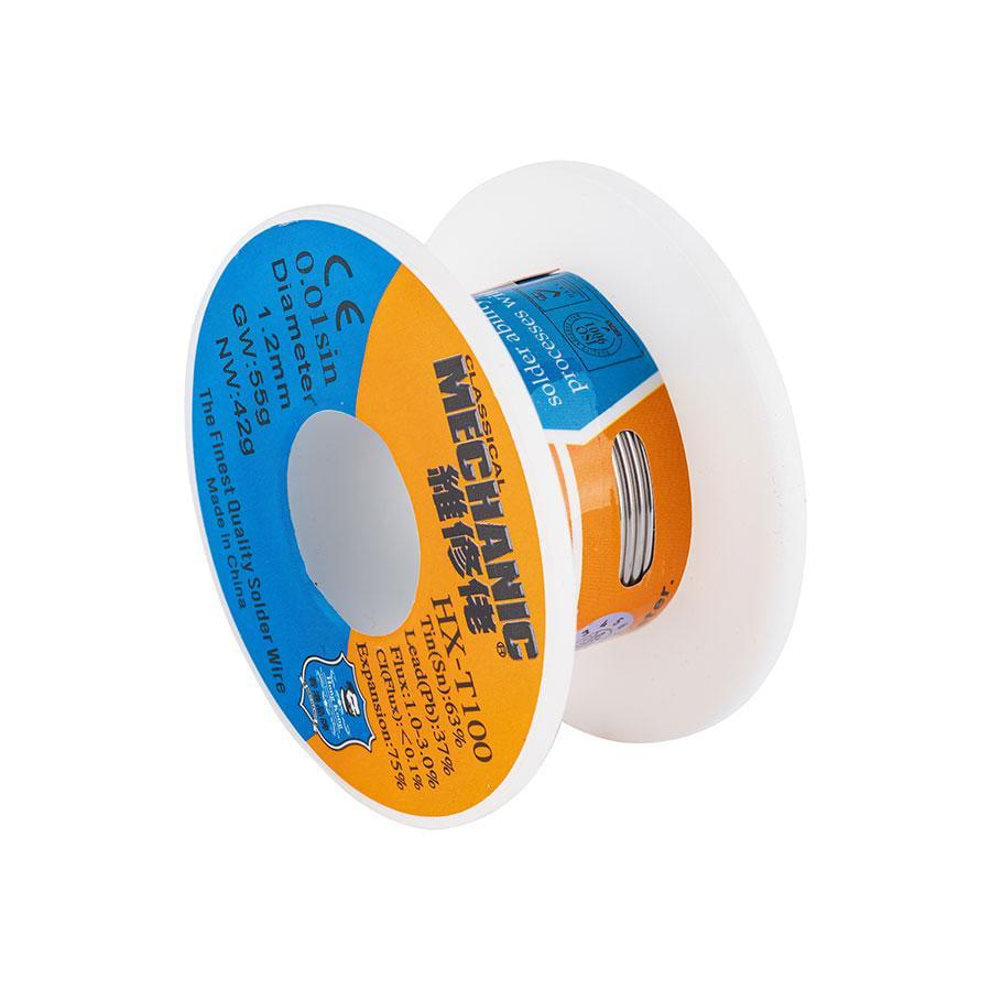 Паяльный припой MECHANIC HX-T100 с флюсом в проволоке d 1,2 мм (287332)