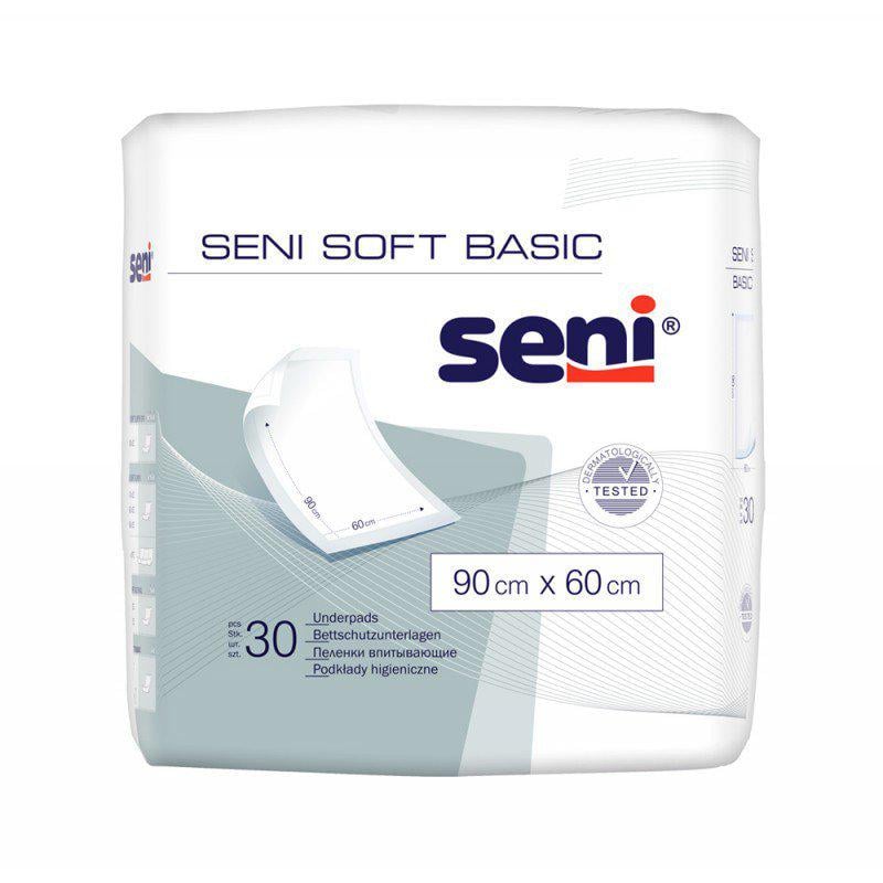 Пелюшки одноразові Seni Soft Basic 60x90 см 30 шт. (21591049)