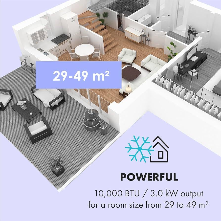Кондиционер мобильный KLARSTEIN Metrobreeze Rome Smart 10 000 BTU с сухим режимом (10035803) - фото 4 Кондиционер мобильный KLARSTEIN Metrobreeze Rome Smart 10 000 BTU с сухим режимом (10035803) - фото 4