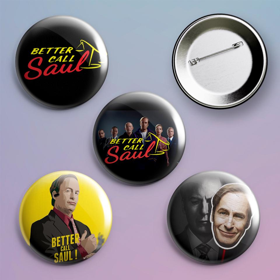Значки на рюкзак с принтом Better Call Saul 4 шт.