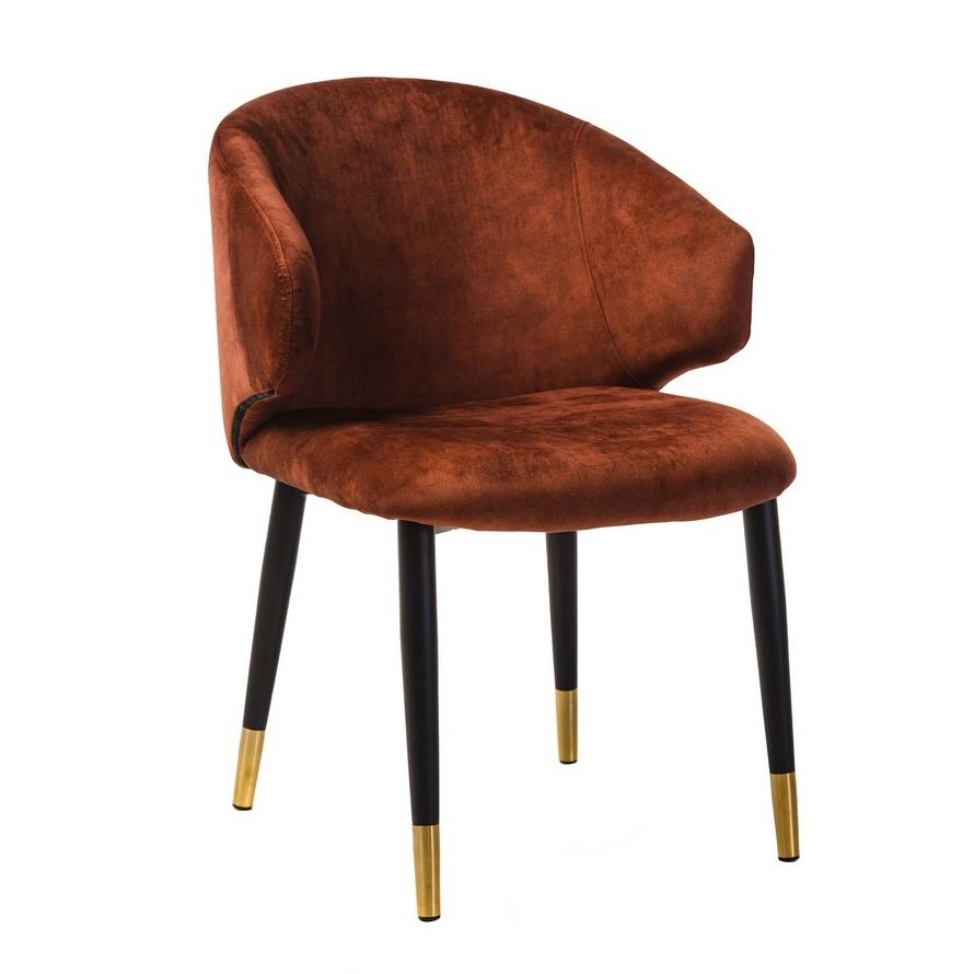 Обеденный стул Vetro Mebel M-37 Черный золотистый/Бронзовый жемчуг (металл/ткань)