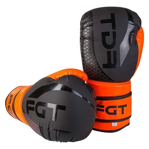 Боксерские перчатки FGT Flex 10oz Оранжевый/Черный - фото 2 Боксерские перчатки FGT Flex 10oz Оранжевый/Черный - фото 2