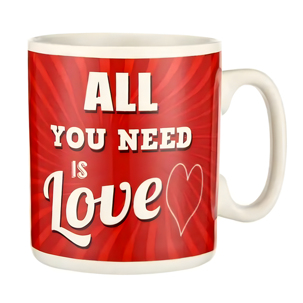 Кружка керамическая "All you need is LOVE" 1 л Красный - фото 3 Кружка керамическая "All you need is LOVE" 1 л Красный - фото 3