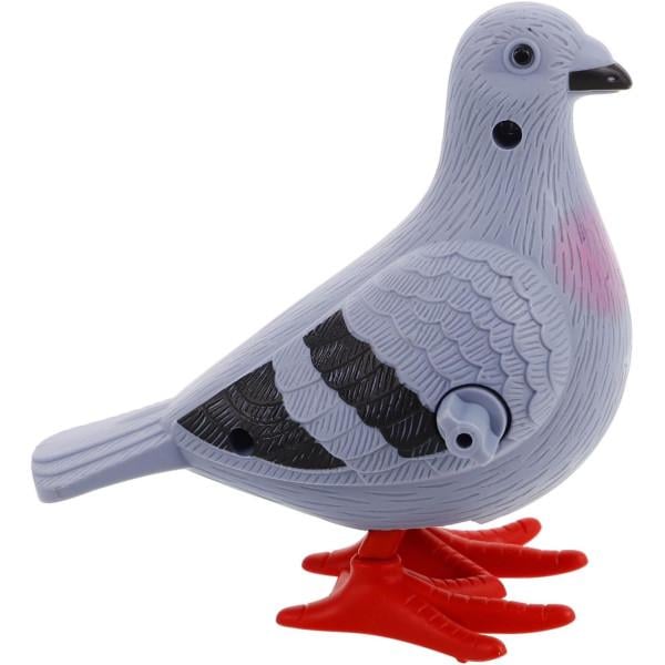 Дитяча іграшка Заводний Голуб з імітацією стрибків 10 см Сірий (29467733)