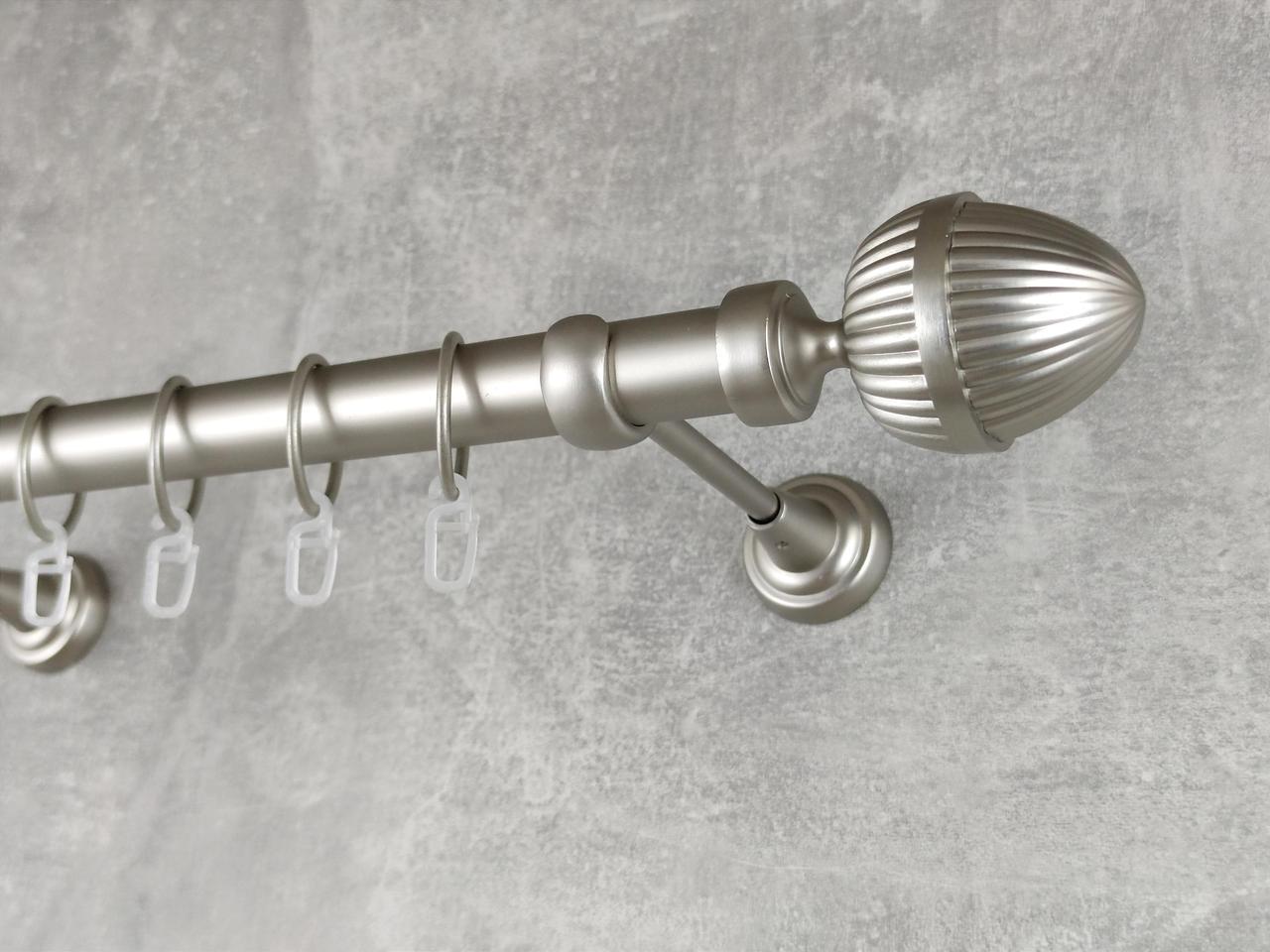 Карниз MStyle металлический для штор однорядный Одеон 25 мм гладкий 160 см Сатин (5011453)