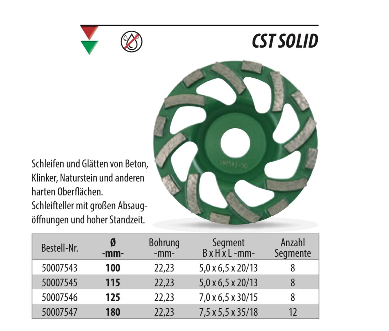 Чашка шліфувальна діамантова Cedima CST SOLID 125 мм - фото 2