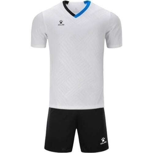 Комплект футбольної форми дитячий Kelme NAVARRO 140 см Біло-чорний (8251ZB3005.9100)