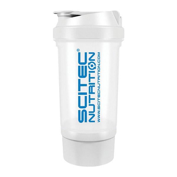 Шейкер для протеина с контейнером Scitec Nutrition Shaker Travel 500 мл Белый