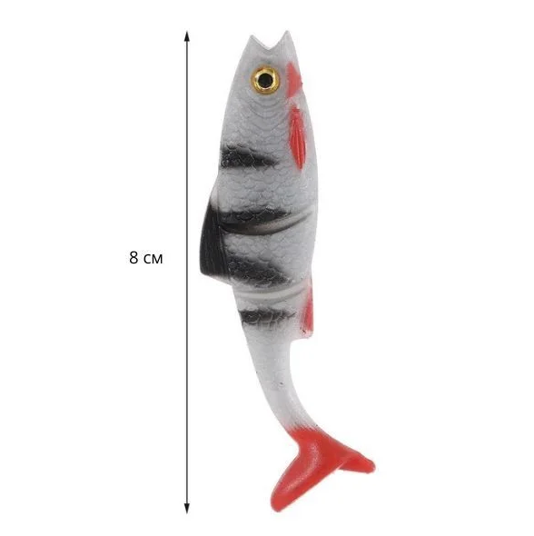 Приманки силиконовые имитация малька окуня для вылова хищных видов на спиннинг 3 шт. (C01639) - фото 6 Приманки силиконовые имитация малька окуня для вылова хищных видов на спиннинг 3 шт. (C01639) - фото 6