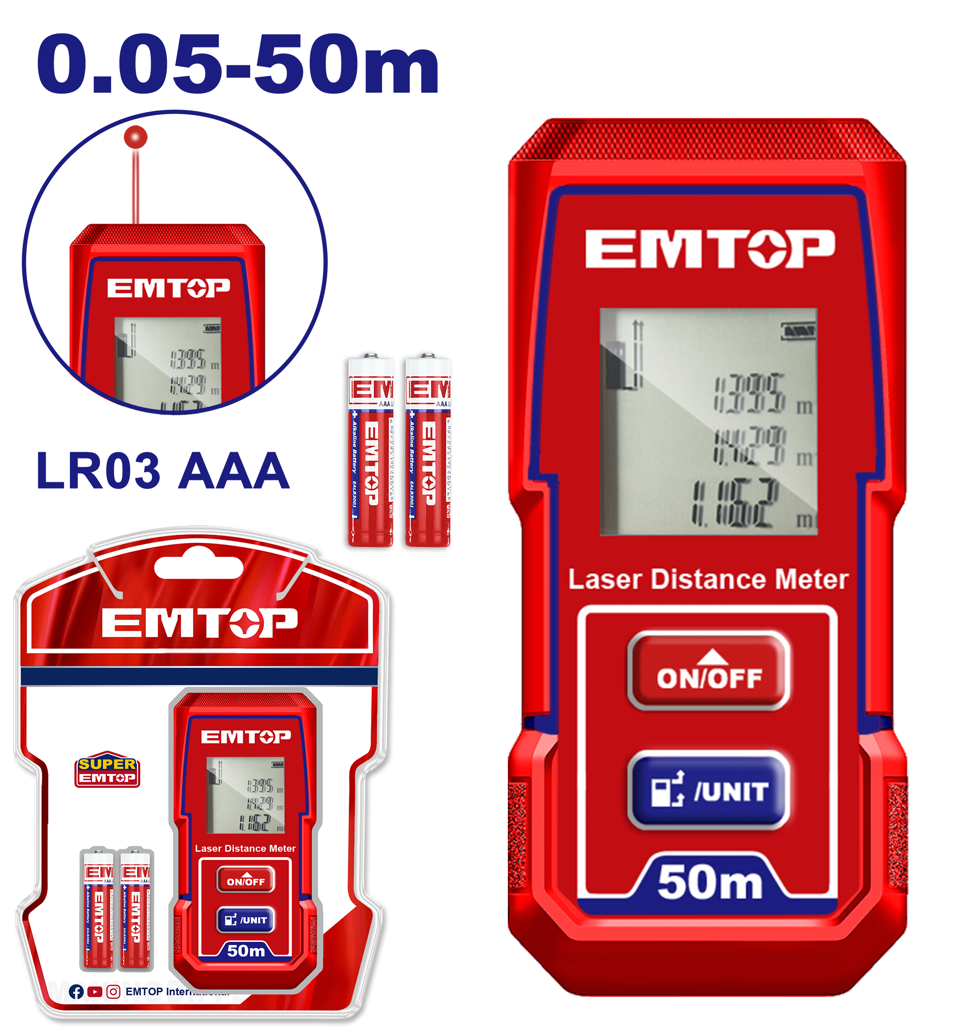 Лазерный дальномер EMTOP ELDD0501 - фото 2