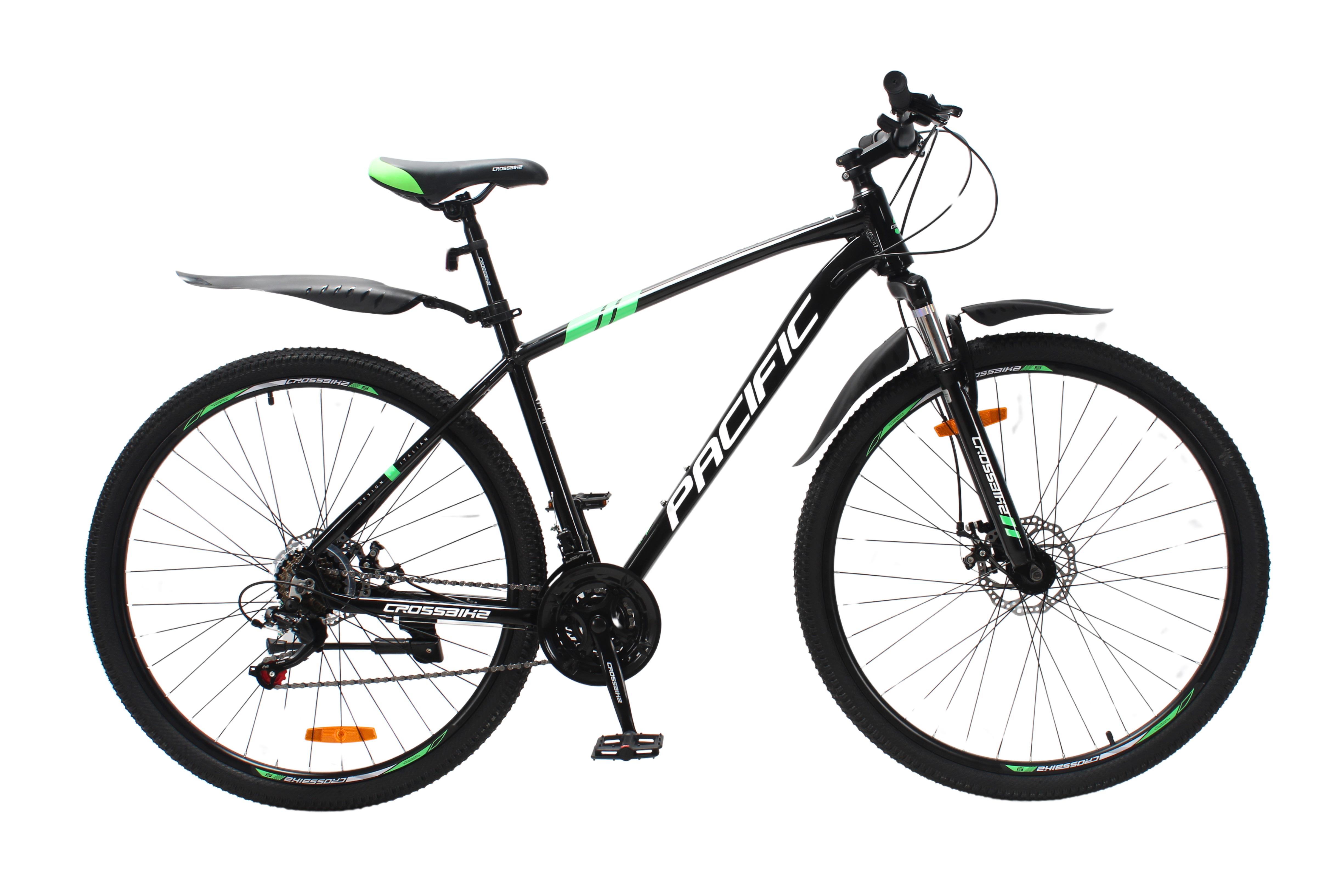 Велосипед Crossbike Pacific 2025 29" 19" Черно-зеленый