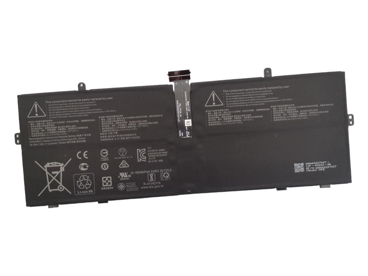 Акумулятор для Microsoft Surface Pro X/G3HTA056H 5039 mAh 38,2Wh (21155214)