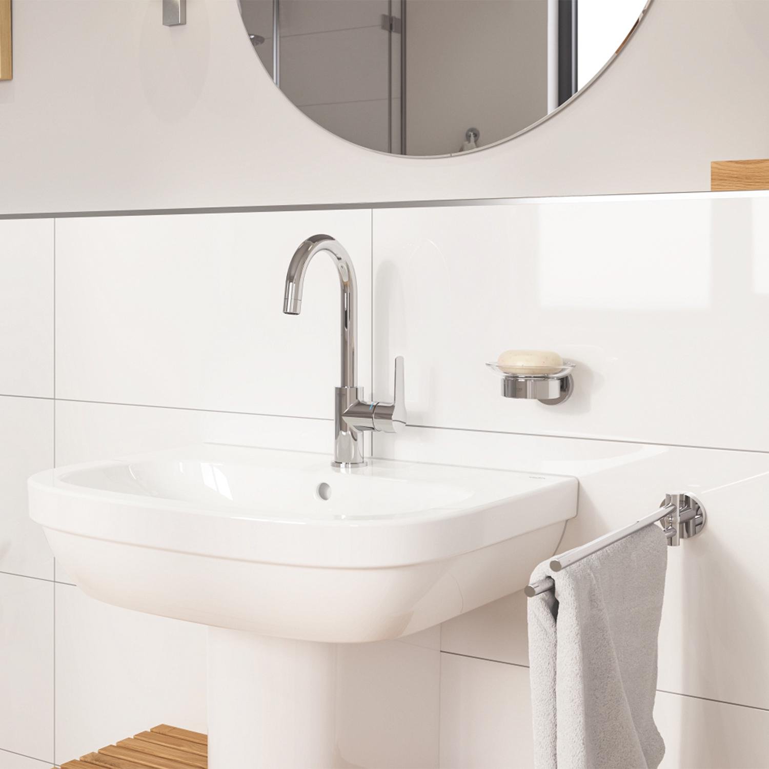 Держатель для полотенец Grohe QuickFix Start 41183000 CV033404 поворотный двойной Хром (214944) - фото 5