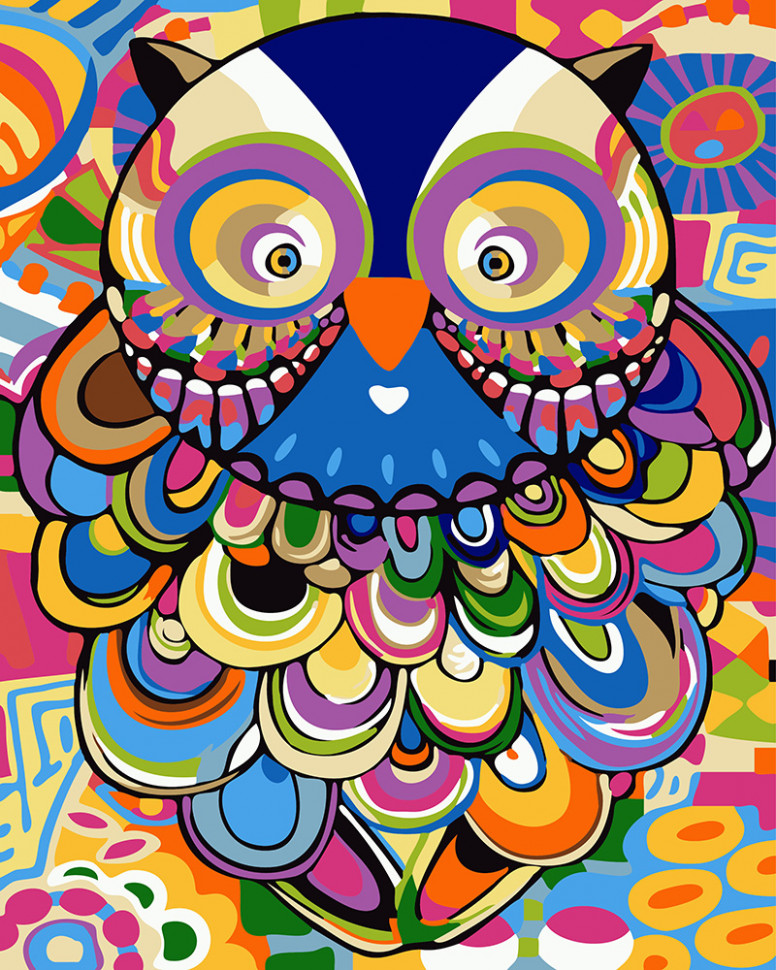 Картина по номерам Brushme Сова антистресс (GX24148)