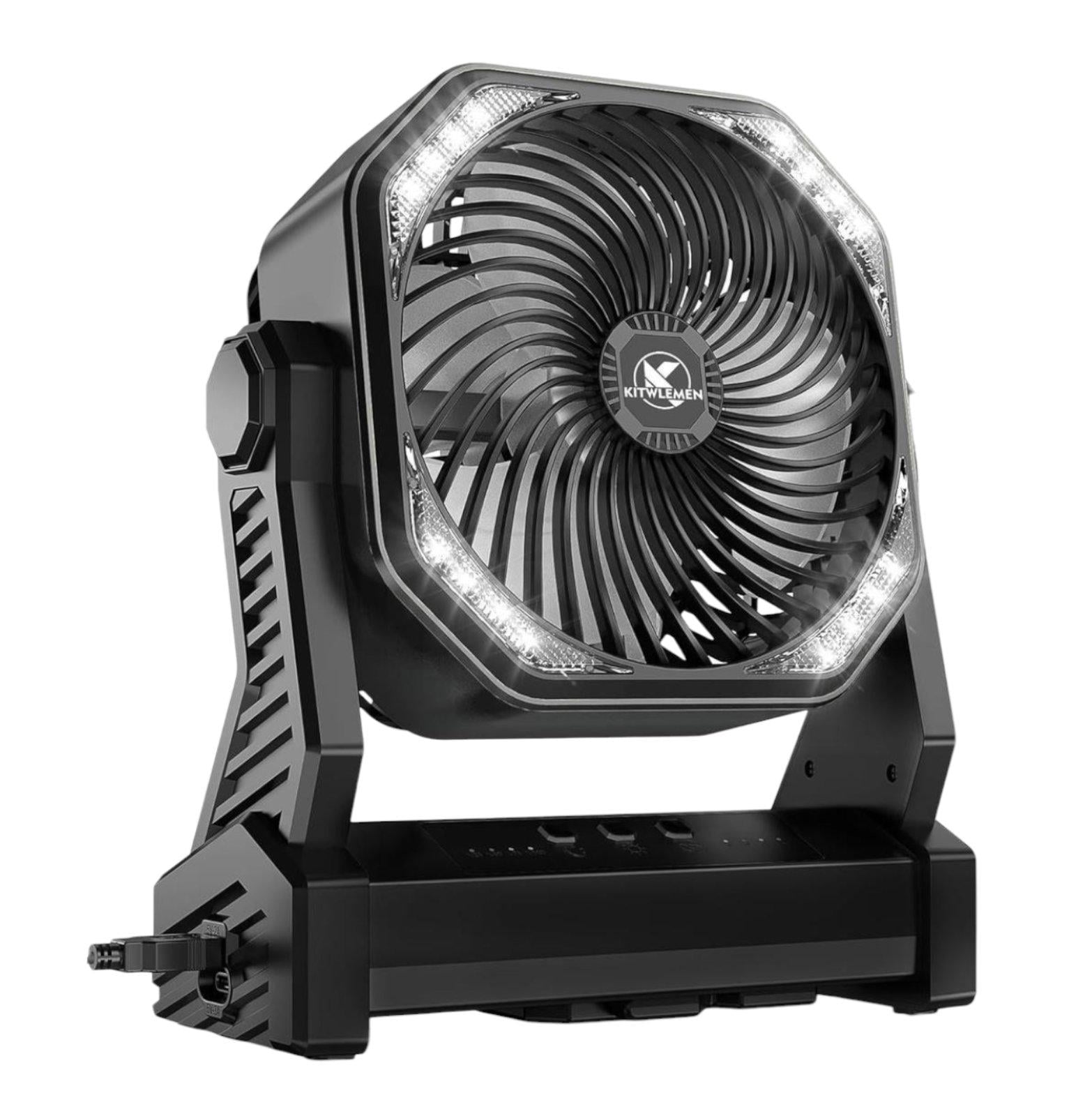 Вентилятор производный KITWLEMEN с аккумулятором 20000 мАч Вентилятор производный KITWLEMEN с аккумулятором 20000 мАч