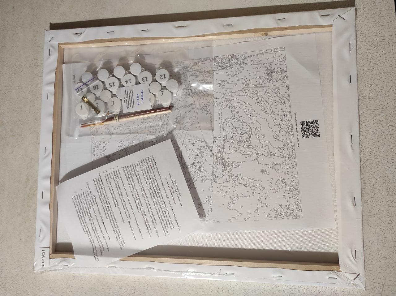 Картина по номерам Riviera Blanca "Белые цветы в бархате" ITR-108 2 шт. в наборе краска с металлическим эффектом (RB-1087/RB-1102) - фото 6