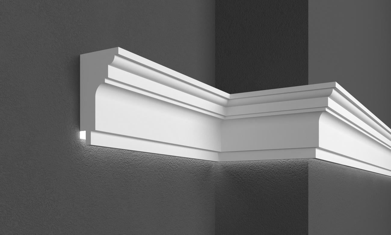 Карниз фасадный для скрытого освещения Prestige decor KC 304 186x120 мм 2000 мм (12370349)