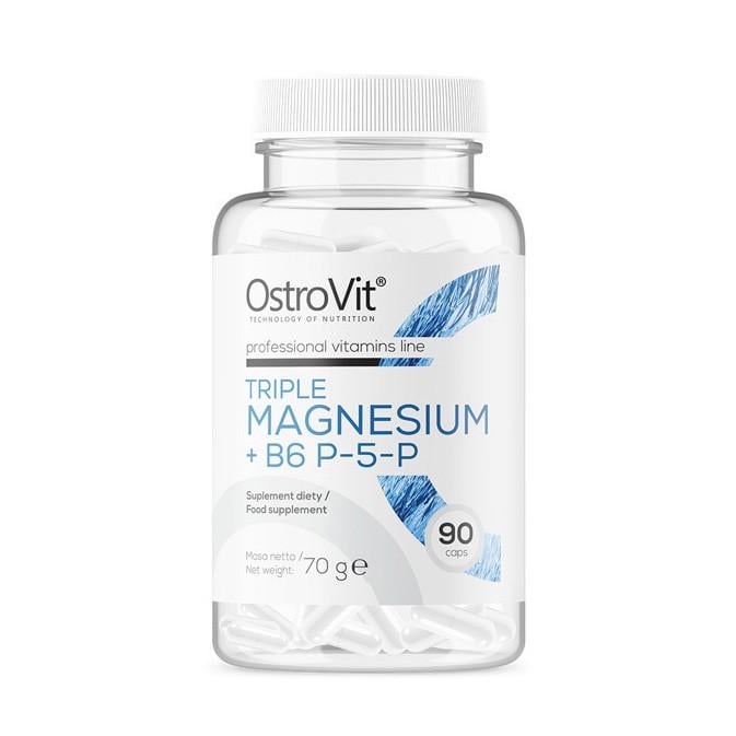 Магний OstroVit Triple Magnesium + B6 P-5-P 90 капс. (20281-01)