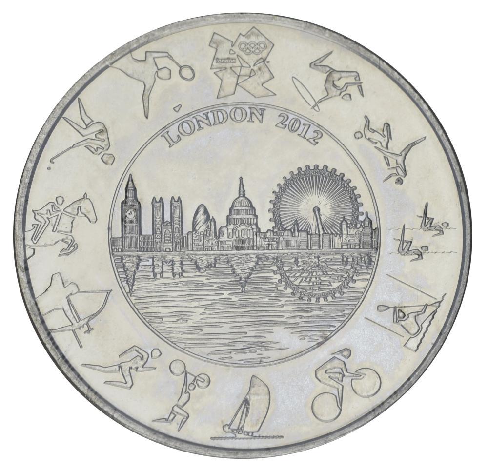 Коллекционная монета Великобритания 5 фунтов 2012 UNC Летние олимпийские игры в Лондоне 2012 года (М21820)