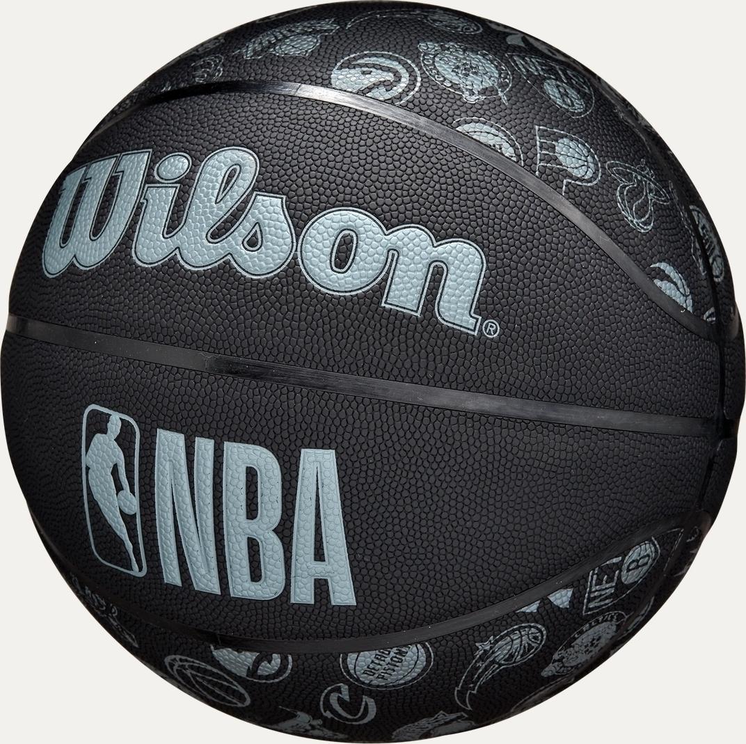 Баскетбольний м'яч Wilson NBA ALL TEAM р. 6 Чорно-блакитний (WTB1300XBNBA6) - фото 3 Баскетбольний м'яч Wilson NBA ALL TEAM р. 6 Чорно-блакитний (WTB1300XBNBA6) - фото 3