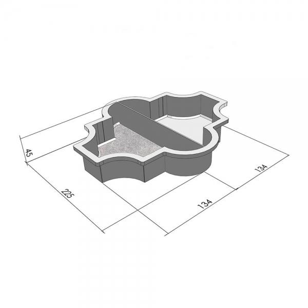 Форми для тротуарної плитки Верес-2007 Мелірія половинки поперечні 45 мм (11006-2358) - фото 2 Форми для тротуарної плитки Верес-2007 Мелірія половинки поперечні 45 мм (11006-2358) - фото 2