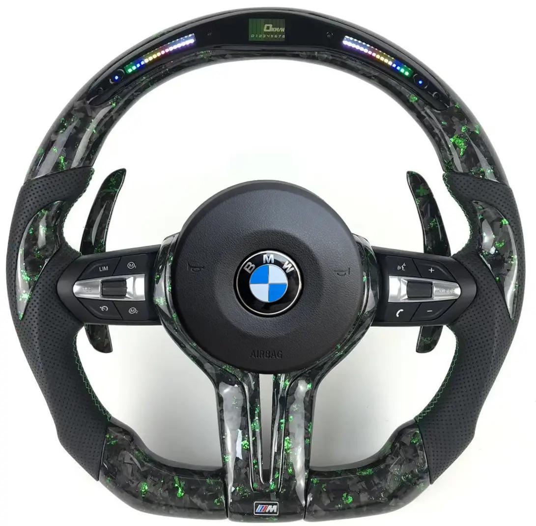 Руль кованый M карбон с LED-экраном для BMW F20/F21/F22/F23/F30/F31/F32/F33 X3/F25/F26/F15 Зеленый