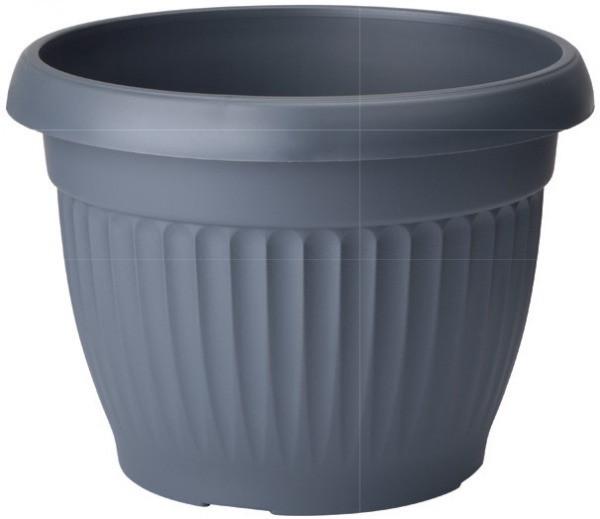 Горшок для цветов Form-Plastic Дона круглый 110 л 65х52 см Антрацитовый (7752762945) - фото 1