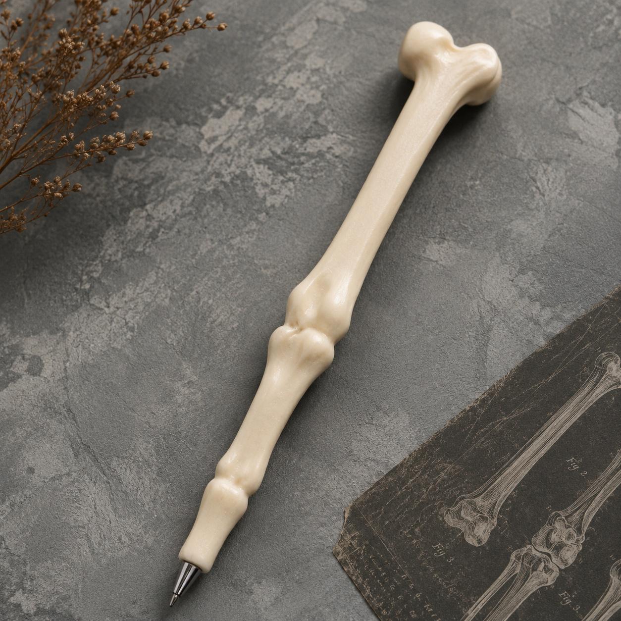 Ручка шариковая Bone Pen длинная кость Бежевый (BP-001-LONG)