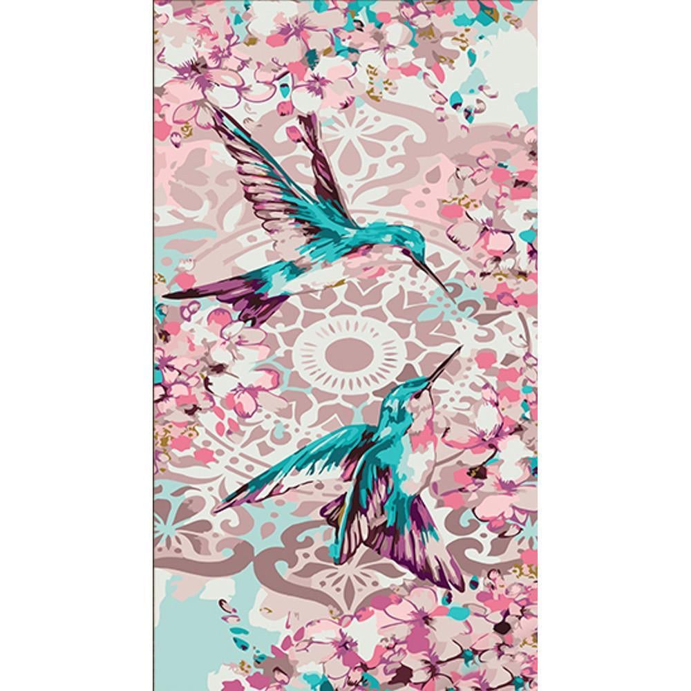 Картина по номерам Strateg Пара колибри 50х25 см (WW236)