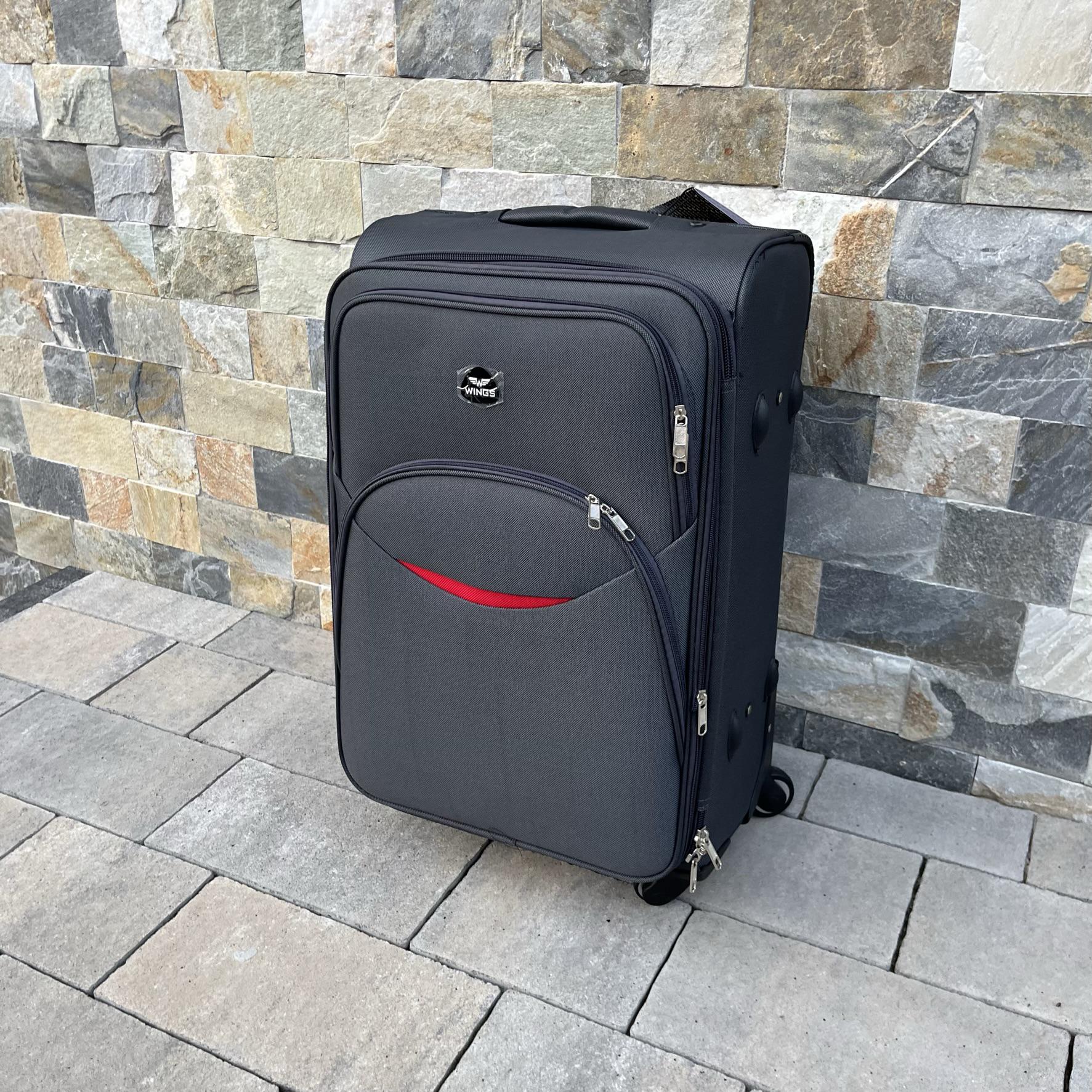 Валіза тканинна середня на 4 колесах Wings 1708 M Сірий - фото 3 Валіза тканинна середня на 4 колесах Wings 1708 M Сірий - фото 3