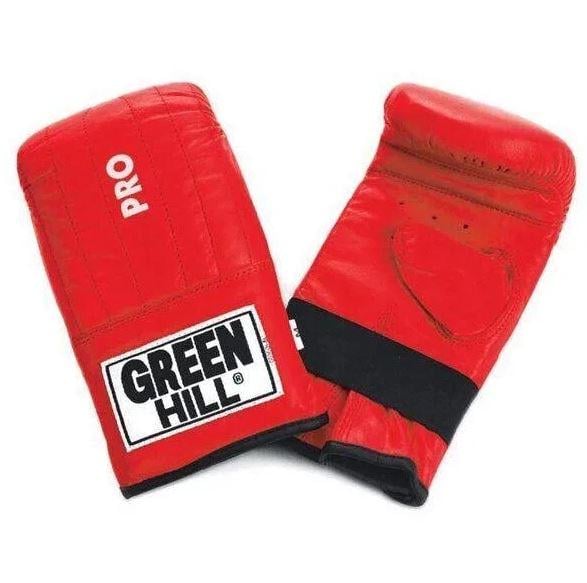 Перчатки снарядные Green Hill PRO кожа S Красный (8585053829874)