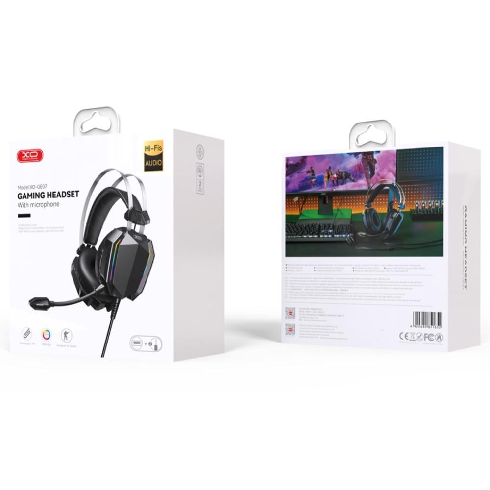 Наушники Xo Static RGB Long Gaming с микрофоном (GE-07) - фото 2 Наушники Xo Static RGB Long Gaming с микрофоном (GE-07) - фото 2