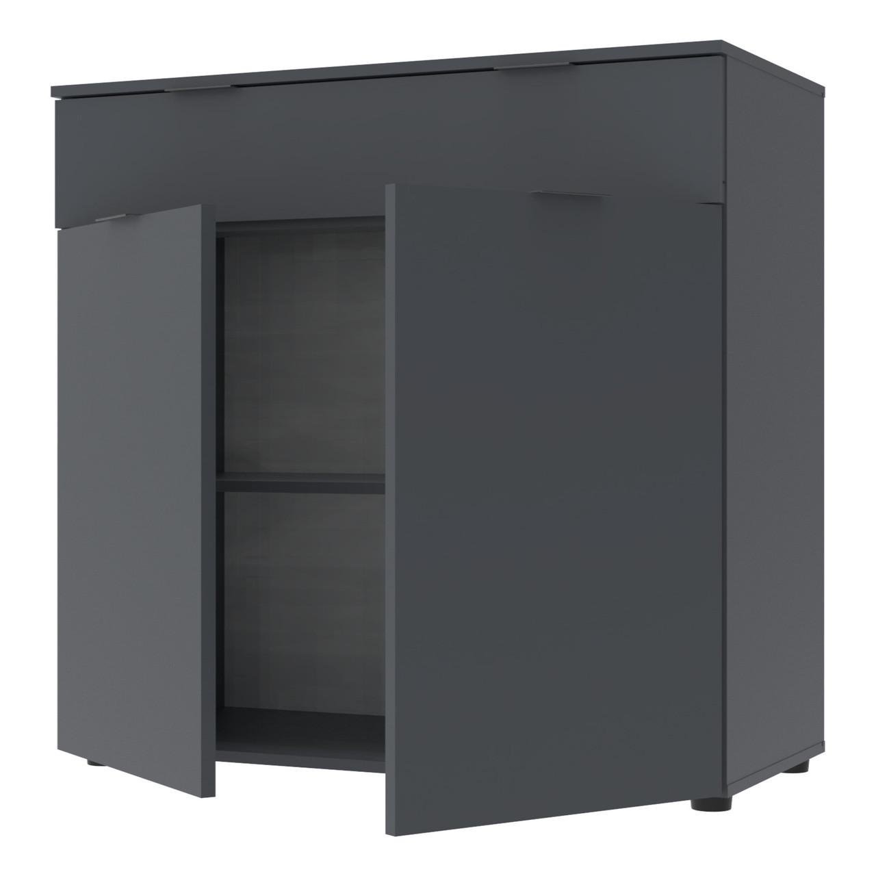 Комод в гостиную Doros Рон 2 80х38х100 см Графит (DRS-011295) - фото 2 Комод в гостиную Doros Рон 2 80х38х100 см Графит (DRS-011295) - фото 2