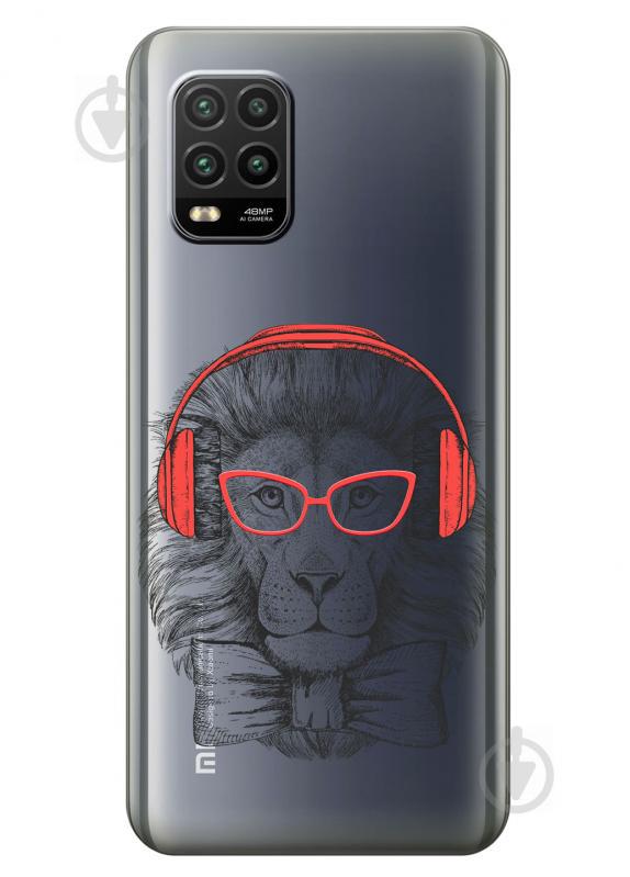 Силиконовый чехол iSwag для Xiaomi Mi 10 Lite Лев (KS2282)